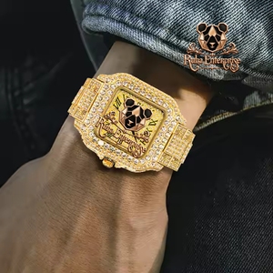 Brilliant Crystal Moissanite Metal <b>Bracelet</b> Fashion <b>Watch</b>. - Product Image 5