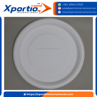 Assiette compartimentée jetable en bagasse de haute qualité, 6 et 12 pouces, compatible micro-ondes, écologique, certifiée BRC, emballage personnalisé