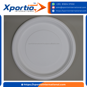 Assiette ronde en bagasse de qualité supérieure, de 6 à 12 pouces, avec compartiments, pour aliments chauds et froids, certification BRC, emballage personnalisé - Product Image 2