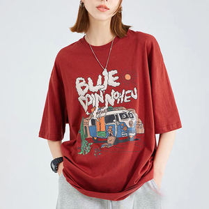 T-shirt graphique ample pour femme, style vintage, confortable, décontracté, à manches courtes, motif aigle, col rond tendance, différentes tailles - Product Image 3