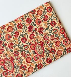 ผ้าฝ้ายพิมพ์ลายดอกไม้ใหม่ ผ้าฝ้ายเนื้อนุ่มพิมพ์ลายด้วยมือแบบซางาเนอร์ สำหรับตัดเย็บชุดเด็กผู้หญิง ผลิตจากอินเดีย - Product Image 2