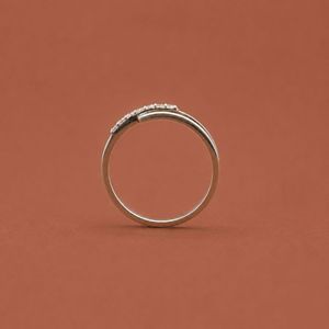 925 Sterling Silver <b>Open</b> Double Band Design Moissanite Minimalist Modern Design <b>Ring</b> For Women - Product Image 4