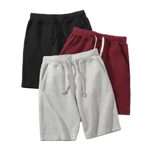 Short de plage décontracté pour homme toutes saisons, noir uni, séchage rapide, haute qualité, en toile, taille élastique, respirant, mi-taille - Product Image 1