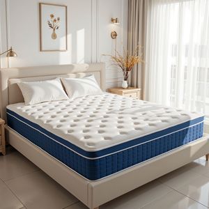 Materasso Ibrido King Size 14 Pollici in Memory Foam con Molle Insacchettate, Supporto Medio-Rigido, Isolamento del Movimento e Bordo Compresso - Product Image 1