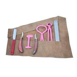 Kit de herramientas para el recorte y prueba de pezuñas de caballos con lima de pezuñas, pulidor, alicate para abcesos, cuchillo curvo, alicates para pezuñas y probador de sensibilidad - Product Image 1