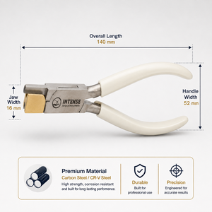 Pince de précision professionnelle pour la fabrication de bijoux, à mâchoires lisses, pour la mise en forme de fils et la création de perles, avec poignée ergonomique, logo personnalisé - Product Image 4