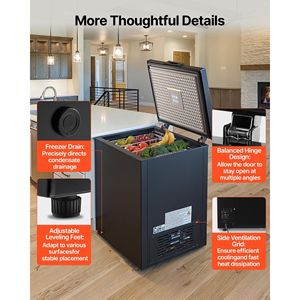 Congelatore Compatto da 5 Piedi Cubi con Apertura Superiore e 2 Cestelli Rimovibili, Congelatore a Pozzetto Regolabile - Product Image 6