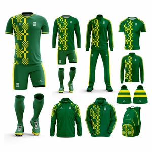 Uniformes de Fútbol Personalizados de Manga Corta y Transpirables con Nombre del Jugador en la Parte Delantera, Paquete para Equipos - Product Image 1