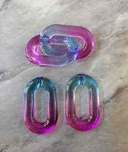 <b>Large</b> Size Colorful Transparent Resin Chain Links for Wall Hanging Decor DIY Projects Room Divider and Bedroom Accessories - Product Image 5