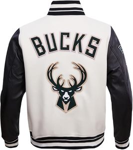 Chaqueta Bomber Bordada de los New York Knicks, 100% Transpirable, de Secado Rápido, Blanca y Azul, con Mangas de Cuero y Ribete en Contraste, Clásica Deportiva para Adultos - Product Image 4