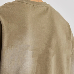 T-shirts vintage en coton épais 240 g/m² surdimensionnés, personnalisés, délavés à l'acide, coupe courte pour hommes, motifs imprimés unis, vente en gros - Product Image 5