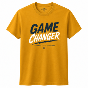 Camiseta de Hombre Amarillo Mostaza con Estampado Game Changer, Manga Corta, Cuello Redondo, Corte Regular, Casual, 100% Algodón, Transpirable, Frente de Felpa - Product Image 2