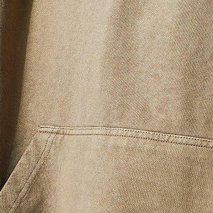 Sweat à capuche en molleton épais 100 % coton de haute qualité pour l'hiver, coupe oversize, avec logo personnalisé sur la manche et design vieilli pour homme - Product Image 6