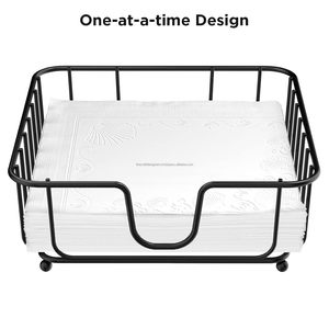 High Quality Gold Napkin Holder Dinnerware Decorative <b>Tissue</b> Stand Luxury Napkin Holder for <b>Wedding</b> Parties - Product Image 4