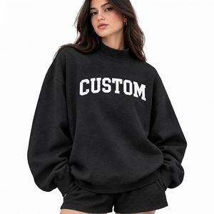 Custom Women's Oversized <b>Mock</b> Neck Trendy Sweatshirt Relaxed Casual Pullover Top Comfortable Long Sleeve Design Loose Modern Fit - Product Image 6