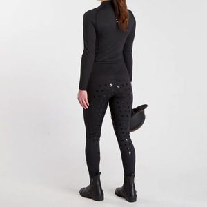 Nouvelles jambières d'équitation noires à taille haute, tendance, personnalisées, écologiques, respirantes, à séchage rapide, en cuir véritable - Product Image 3