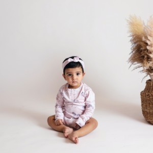 Premium Quality Organic Bamboo Elastane Long Sleeve Bodysuits Unicorn Print - Product Image 1