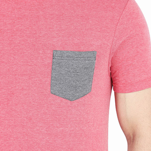 เสื้อยืดคอกลมมีกระเป๋าแบบธรรมดาเสื้อยืดใส่ได้พอดีตัว - Product Image 6