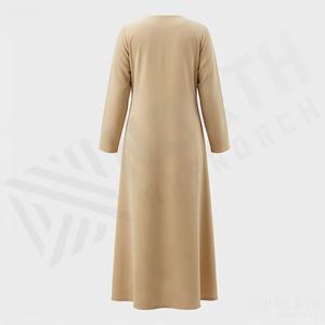 Conjunto de Dos Piezas para Mujer, Vestido Abaya de Poliéster, Top de Manga Larga, Pantalón con Cuello Dividido, Diseño a Mano, Talla Grande, Inspirado en la Moda Islámica Modesta - Product Image 2