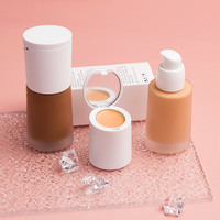 Fond de teint et anticernes 2-en-1, couvrance totale, longue tenue, fond de teint liquide avec contrôle du sébum et hydratant pour tous les tons de peau