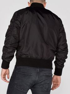 Blouson aviateur coupe-vent chaud sur mesure avec fermeture éclair et col montant, poches sur les manches – Vente en gros - Product Image 6