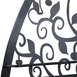 Espositore Organizzatore Ovale Nero per Smalti con Silhouette di Albero, Scaffale a Muro per Oli Essenziali - Product Image 5