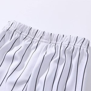Ensemble de pyjama en coton à rayures pour garçons, maillot de baseball à manches courtes, boutons sur le devant, taille élastique, toutes saisons, coupe régulière - Product Image 6