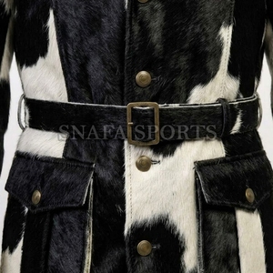 Chaqueta de Cuero Vacuno Genuino para Hombre, Invierno, con Logotipo Frontal, Etiqueta Privada Personalizada, Servicio OEM al por Mayor - Product Image 6