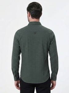 Camisa de Moda para Hombre Enovate, Verano, Casual, a Cuadros, Manga Larga, Cuello Camisero, Cierre de un Botón, Algodón Transpirable, ODM - Product Image 3
