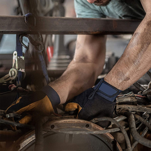 Custom Leather Mechanic Work <b>Gloves</b> Cut Resistant TPR Impact Safety <b>Gloves</b> <b>Touchscreen</b> Tactical Industrial Mechanical <b>Gloves</b> - Product Image 5