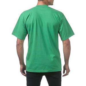 T-shirts à manches courtes personnalisables de bonne qualité, couleur verte, pour hommes, en tissu jersey coton-polyester, séchage rapide, style ringer. - Product Image 5