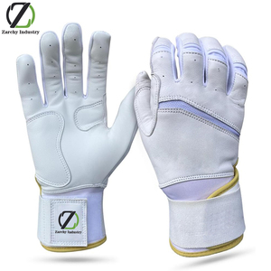 Professional Quality Batting Gloves 0.9mm Thick, Premium Cabretta Leather with <b>Mold</b>-to-Fit Performance-Long Cuff Baseball Gloves - Product Image 6