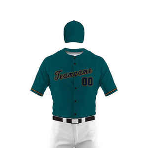 Ensemble uniforme de baseball personnalisé pour garçons – Maillot bleu sarcelle, pantalon blanc court, broderie en sergé, nom de l'équipe 00, toutes saisons, coupe classique - Product Image 5