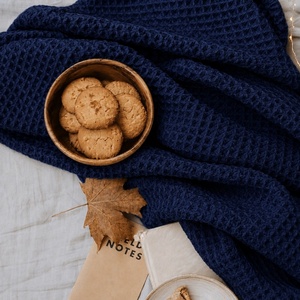 Manta de Algodón Suave con Textura de Waffle para Dormitorio y Sala de Estar, Cubrecama de Algodón con Textura de Waffle, Manta Ligera y Transpirable - Product Image 2
