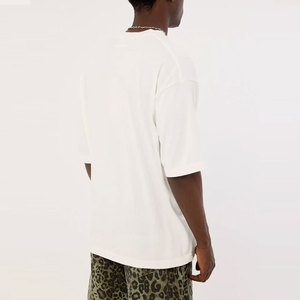 T-shirt à épaules tombantes de haute qualité, coupe oversize unisexe pour hommes et femmes, idéal pour l'été, léger, confortable, col rond, prix bas - Product Image 2