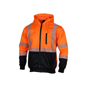 เสื้อกันน้ำแบบ unisex พร้อมไฟ LED สำหรับงานก่อสร้าง งานถนน มีซิป อุ่นในฤดูหนาว สะท้อนแสงเพื่อความปลอดภัย - Product Image 3