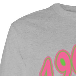 Sweat-shirt gris clair 1908 à manches longues, col rond, imprimé graphique, décontracté, pour femme, avec poignets côtelés, pour le quotidien - Product Image 4