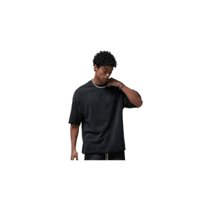 Premium 300 GSM Heavyweight Men's Oversized Short Sleeve O-Neck T-<b>Shirt</b> Solid Color Casual Style <b>100</b>% Cotton Jersey Knitted Fit - Product Image 4