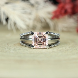 925 <b>Silver</b> 3CT <b>Emerald</b> Cut Original Moissanite Engagement Wedding <b>Ring</b> Fine Women's Day Gifts Split Shank <b>Emerald</b> Diamond <b>Ring</b> - Product Image 5