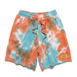 Shorts de survêtement décontractés pour hommes, très tendance, 100 % coton, avec broderie de logo personnalisée, design uni écologique - Product Image 1