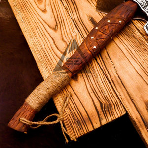 Hache à barbe robuste de haute qualité, couleur unie, avec manche en bois pour la coupe, service OEM, faible MOQ, couleur personnalisée - Product Image 5