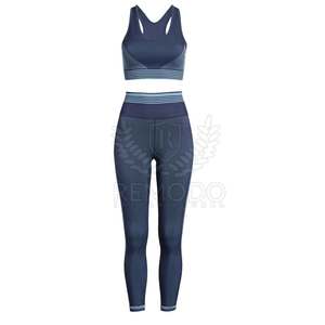 High Waist <b>Legging</b> Breathable Solid Nylon/Spandex <b>Shorts</b> Custom Design <b>Women</b> 2 Piece Yoga Set Racerback Sports Bra Front - Product Image 1