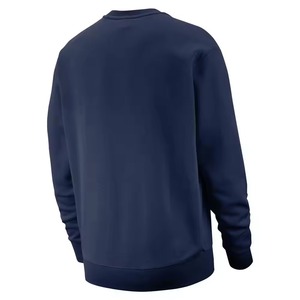 Sweat-shirt à col rond uni bleu marine pour homme, pull décontracté à manches longues, vêtements d'automne et d'hiver - Product Image 5