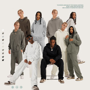 Tenues Chaudes pour Femmes et Hommes – Ensembles de Vêtements Automne-Hiver – Survêtements Chauds à Col Montant et Fermeture Éclair – Sweat-shirts pour Hommes - Product Image 1