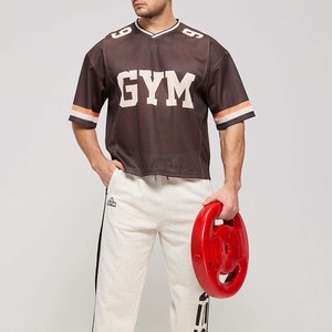 Camiseta de béisbol estilo streetwear de diseño único y transpirable, 100% poliéster, para hombre, estilo cropped. - Product Image 3