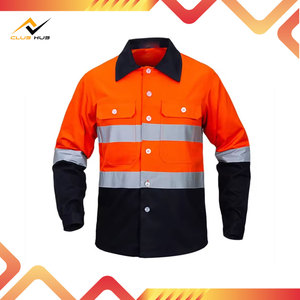 Camisa de Trabajo Reflectante de Alta Visibilidad, Manga Larga, Transpirable, de Algodón, Talla Grande, Uniforme de Seguridad, Logotipo Personalizado, Ropa de Trabajo de Alta Visibilidad - Product Image 5