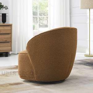 Lynea เก้าอี้มีพนักพิงหลังแบบกว้าง33 ", หมอนรองพนักพิง360หมุนได้สำหรับห้องนั่งเล่น - Product Image 3