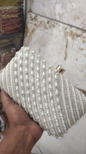 Pochette de Soirée de Luxe Faite à la Main en Coquillage Perlé, Sac de Mariage, Pochette de Fête, Minaudière de Créateur, Vente en Gros OEM ODM - Product Image 6