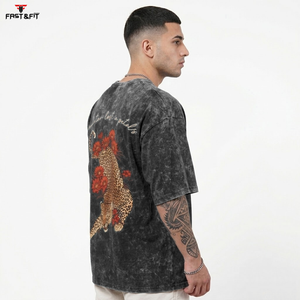 Camiseta de Manga Corta con Cuello Redondo para Hombre, Lavado Ácido, de la Mejor Calidad, Nueva Llegada, Precio al por Mayor - Product Image 3