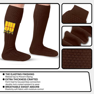 High Quality Men's Highland Scottish Kilt Hose <b>Socks</b> Traditional Long <b>Wool</b> Blend Ribbed <b>Socks</b> Comfortable Fit Bulk Orders - Product Image 3
